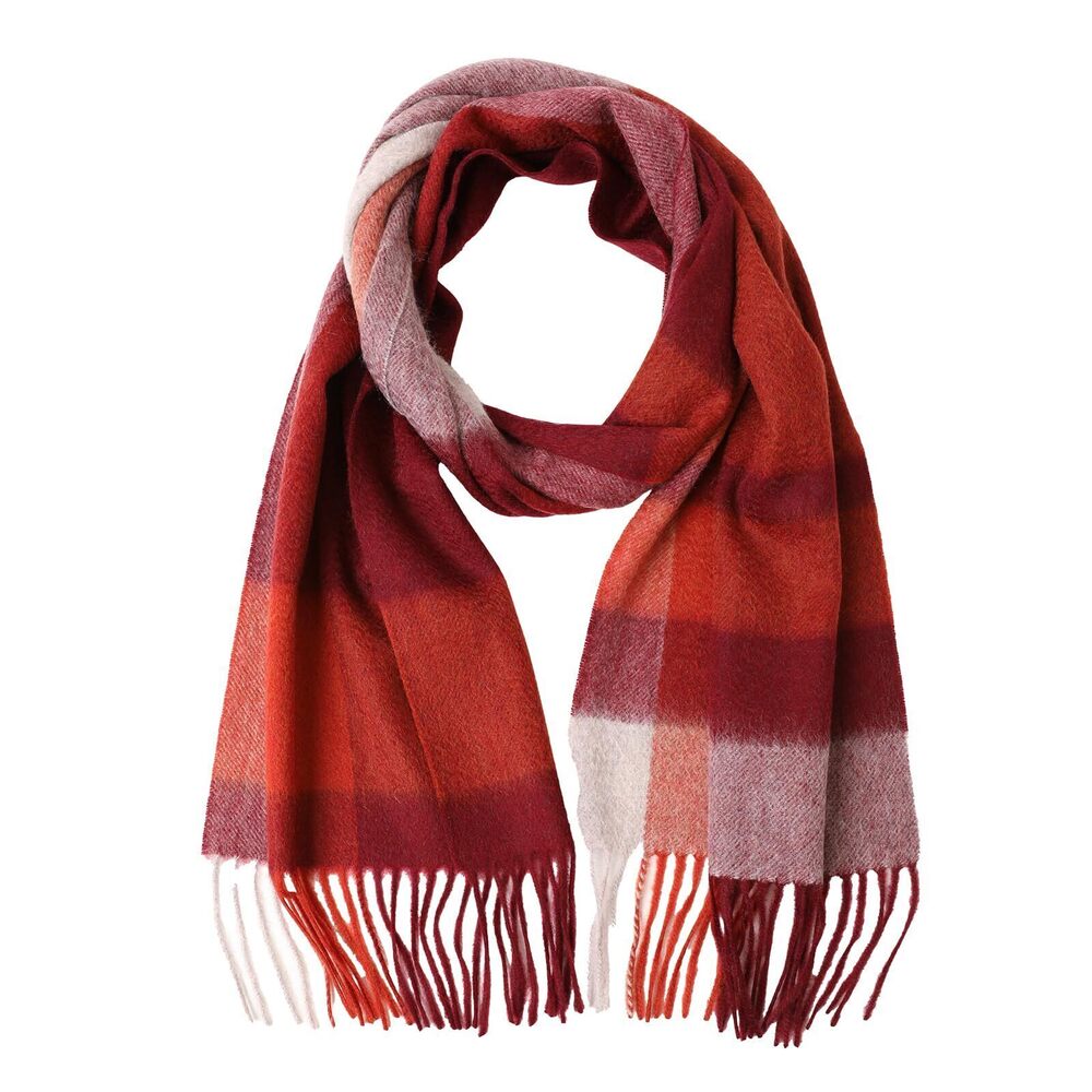 6173 100% Cashmere Plaid Tassel Scarf and , Winter Warm Long Scarves, Large